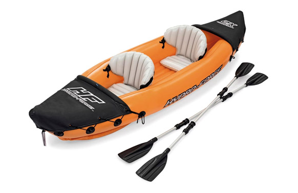 126_68fe7aa167c1b KAYAK DOBLE INFLABLE LITE-RAPID + 2 REMOS E HINCHADOR - 321X88 CM - Imagen 1