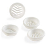 KIT 4 REJILLAS EMPOTRAR D-4CM ABS BLANCO