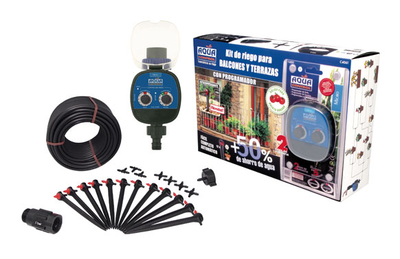 126_68fe7b773f685 KIT RIEGO POR GOTEO HUERTO URBANO - + PROGRAMADOR + 25 MT MICROTUBO + 12 GOTEROS - Imagen 1