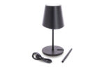 LAMPARA DE MESA DE METAL NEGRO 38CM USB RECARGABLE - 250 LM REGULABLE CCT 3000-4000K - Imagen 4