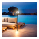 LAMPARA DE PIE DE METAL BLANCO 130CM USB RECARGABLE - 400 LM CCT REGULABLE 3000-4000K