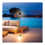 LAMPARA DE PIE DE METAL NEGRO 130CM USB RECARGABLE - 400 LM CCT REGULABLE 3000-4000K