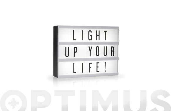 126_68fe7c6b8501c LAMPARA LED BOX INCLUYE JUEGO DE LETRAS - A5 - Imagen 1