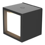 LAMPARA PARED INTERIOR CUADRADA INALAMBRICO NEGRA BOX 8 - 300LM 3000K IP20