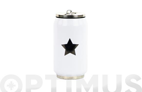 126_68fe7dd89e902 LATA ISOTERMICA BLANCA ESTRELLA NEGRA - 280 ML - Imagen 1