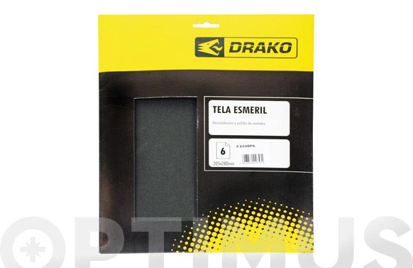 126_68fe7eafaf428 LIJA DE MANO TELA ESMERIL 6 UDS - N. 3 GR 40 - Imagen 1