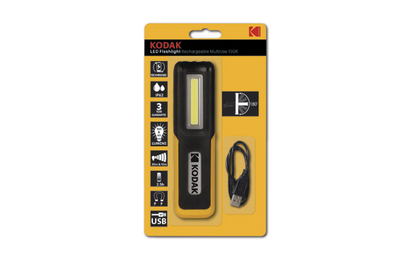 30419490 Kodak LED Flashlight MultiUse 150R v10 LINTERNA RECARGABLE MULTIUSOS 150R - 150 + 60 LM 3 W - Imagen 1