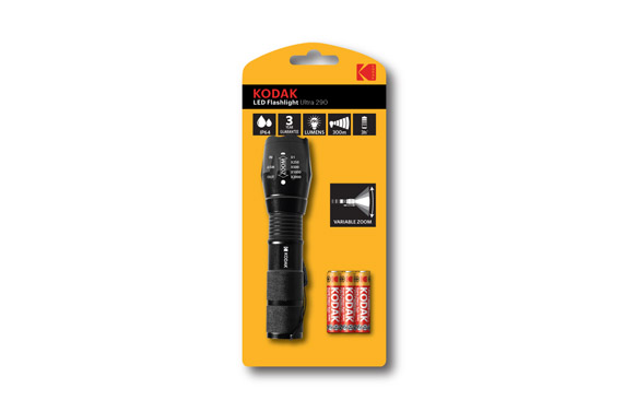 126_68ff326886233 LINTERNA TACTICA KODAK LED FLASHLIGHT ULTRA - 290 LM + 3XAAA - Imagen 1