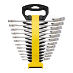 LLAVE COMBINADA CON CARRACA REVERSIBLE SET 12 UDS - DE 8 A 19 MM, CROMO VANADIO