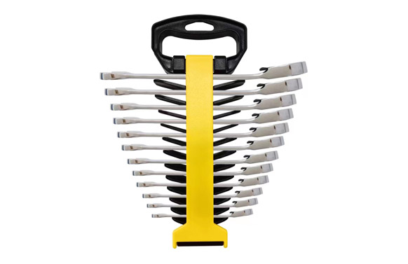 126_69012be133fdf LLAVE COMBINADA CON CARRACA REVERSIBLE SET 12 UDS - DE 8 A 19 MM, CROMO VANADIO - Imagen 1