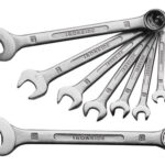 LLAVE COMBINADA, JUEGO DE 8 PIEZAS CROMO VANADIO - DE 8 A 22 MM