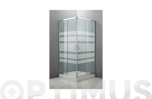 126_6901d85f50d53 MAMPARA ANGULAR CRISTAL SERIGRAFIADO CROMO - Imagen 1