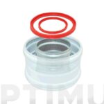 MANGUITO COAXIAL ALUMINIO BLANCO