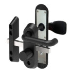 MANILLA CON CILINDRO SEGURIDAD Y ESCUDO 72MM