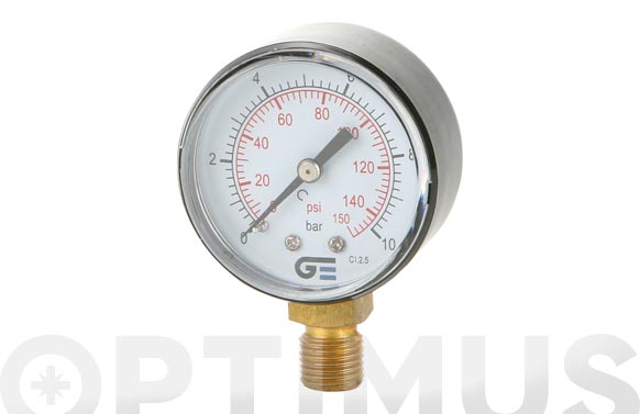 126_690251655de6b MANOMETRO Ø 53 SALIDA INFERIOR - Imagen 1