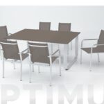 MESA ALUMINIO CRISTAL ARENA