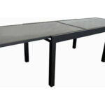 MESA ALUMINIO CRISTAL EXTENSIBLE GRIS