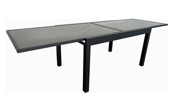 126_6903240a82488 MESA ALUMINIO CRISTAL EXTENSIBLE GRIS - Imagen 1