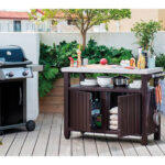 MESA BARBACOA RESINA MARRON