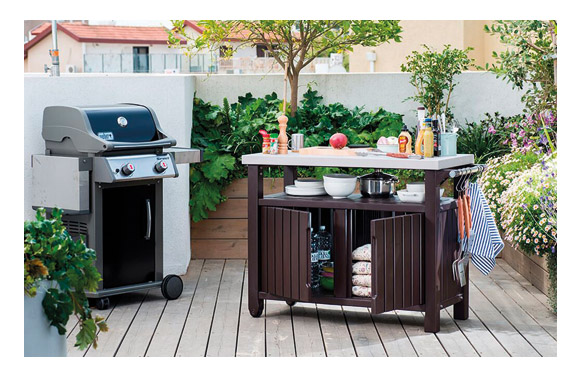 126_6903244b9163c MESA BARBACOA RESINA MARRON - Imagen 1