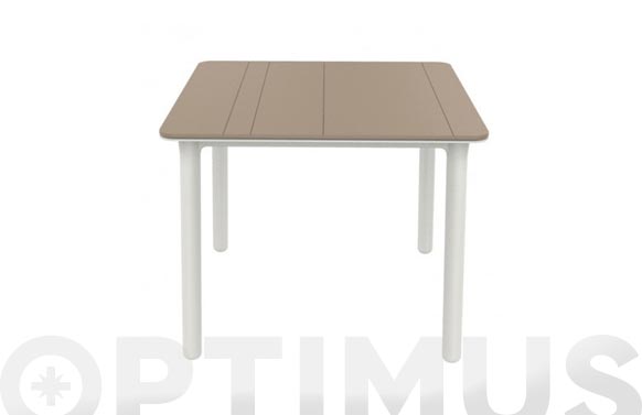 126_690324522c1bb MESA CUADRADA NOA ARENA/BLANCO - Imagen 1