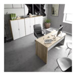 MESA ESCRITORIO C/CAJONERA REVERSIBLE BLANCO/ROBL