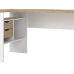 MESA ESTUDIO ESQUINERO CON CAJONES VELETA