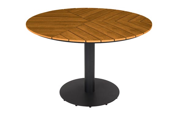 126_6903249c2250c MESA METALICA POLYWOOD NEGRA/MADERA - Imagen 1