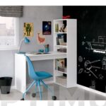 MESA ORDENADOR CON ESTANTERIA DUPLO BLANCO