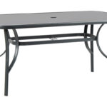 MESA RECTANGULAR ACERO CRISTAL