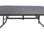 MESA RECTANGULAR ACERO CRISTAL BASIC