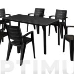 MESA RESINA ALUMINIO CALIFORNIA ANTRACITA