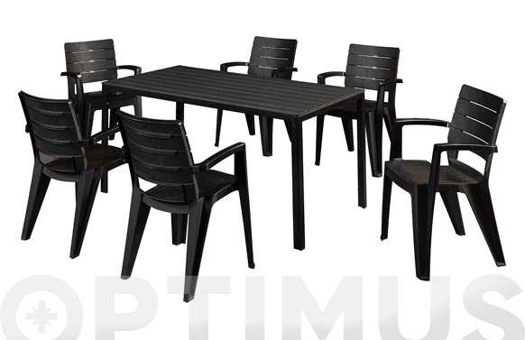 126_690324fea1f74 MESA RESINA ALUMINIO CALIFORNIA ANTRACITA - Imagen 1