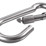 MOSQUETON ACERO BOMBERO CON SEGURO (BL 2UNI)