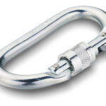 MOSQUETON SEGURIDAD ROSCA ACERO AZOR