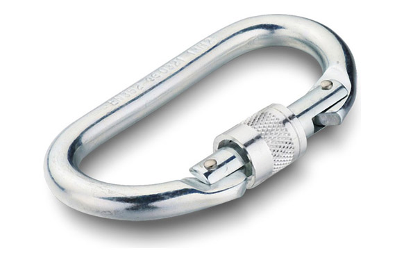 126_690329196bb0b MOSQUETON SEGURIDAD ROSCA ACERO AZOR - Imagen 1