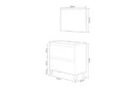 MUEBLE BAÑO 80 CM + ESPEJO DAKOTA - Imagen 3