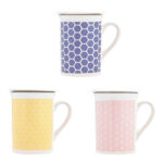 MUG INFUSION PORCELANA CON FILTRO Y TAPA