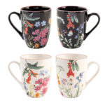 MUG NEW BONE CHINA CAROLINE MIX BLANCO NEGRO