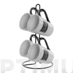MUGS SET 4 UDS CON SOPORTE