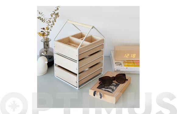 126_69047a237582f ORGANIZADOR JOYAS MADERA/METAL - Imagen 1