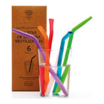 PAJITAS REUTILIZABLES DE SILICONA (SET 6 UDS)