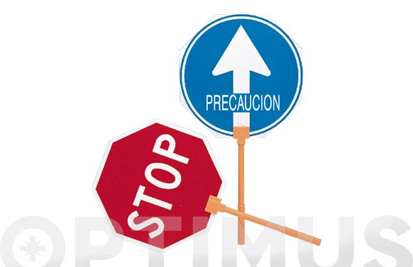 126_69050d6e34560 PALETA STOP/PASE MANGO METALICO - Imagen 1