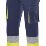 PANTALON ALTA VISIBILIDAD STRETCH MARINO / AMARILLO