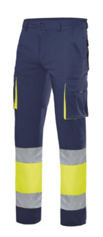 PANTALON ALTA VISIBILIDAD STRETCH MARINO / AMARILLO - Imagen 2