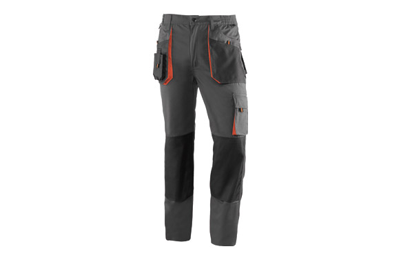 126_6905f2abcb202 PANTALON MULTIBOLSILLOS 265 GR TOP RANGE GRIS / NARANJA - Imagen 1