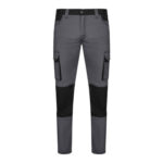 PANTALON STRETCH 240 GR SOLID MATCH GRIS / NEGRO