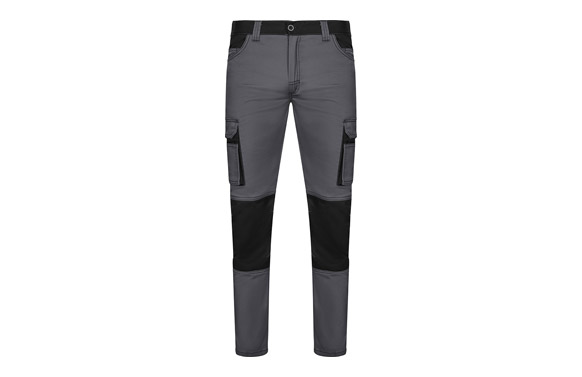 126_6905f31463b1e PANTALON STRETCH 240 GR SOLID MATCH GRIS / NEGRO - Imagen 1