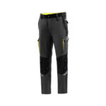 PANTALON TECNICO 240 GR GRIS / AMARILLO FLUOR