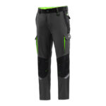 PANTALON TECNICO 240 GR GRIS / VERDE FLUOR
